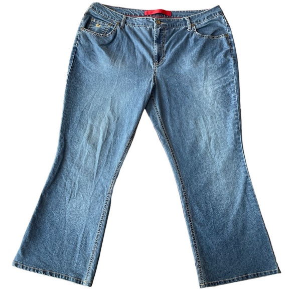 Slimming Look Boot Cut Stretch Jeans Womens Plus Size 18W Gloria Vanderbilt - Picture 7 of 11